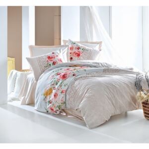 Set lenjerie de pat din bumbac pentru pat de o persoană Ranforce Jullie, 160 x 220 cm