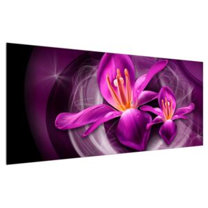 Tablou modern cu flori violete (Modern tablou, K013576K12050)
