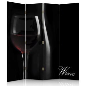 CARO Paravan - Wine | cvadripartit | reversibil 145x150 cm