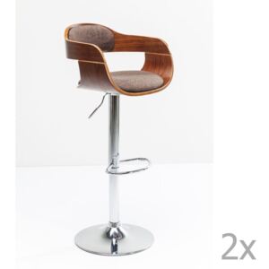 Set 2 scaune bar Kare Design Monaco Schoko, maro