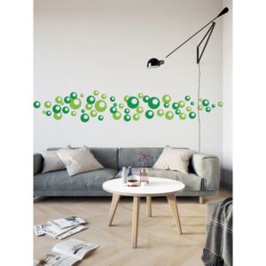 GLIX Bubbles bicolour II. - autocolant de perete Verde deschis 2 x 30 x 30 cm