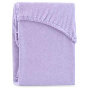 Cearșaf elastic pentru pat dublu AmeliaHome Ruby Lilac, 180-200 x 200 cm, violet