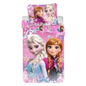 Lenjerie de pat din bumbac pentru copii Frozen sister 02, 140 x 200 cm, 50 x 70 cm