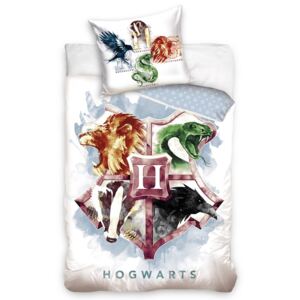 Lenjerie din bumbac pentru copii Harry Potter Hogwarts Erb, 140 x 200 cm, 70 x 90 cm
