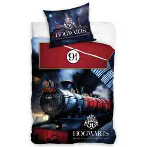 Lenjerie din bumbac pentru copii Harry Potter Hogwarts Express, 140 x 200 cm, 70 x 90 cm