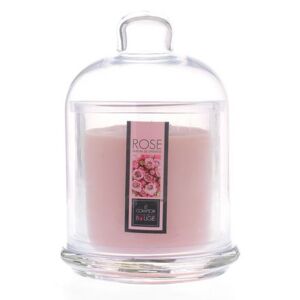 Lumanare parfumata roz, cu clopot transparent