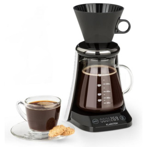 Klarstein Craft Coffee, aparat de cafea cu recipient de sticlă, atașament de filtru, 600 ml, negru/alb