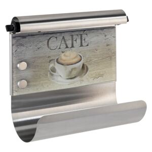 Suport magnetic pentru șervete bucătărie cu dozator de folie Wenko Café