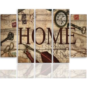 CARO Tablou pe pânză - Pentapixel Type B - Vintage Home Composition 100x70 cm