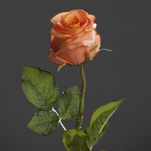 Trandafir artificial portocaliu - 55 cm