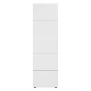 Biblioteca living alb canadian Modai REG3D/20/6, structura din pal, 60x32x202 cm lxAxh
