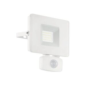 Proiector cu senzor si LED integrat Eglo Faedo 20W 1800 lumeni IP44, lumina rece, alb