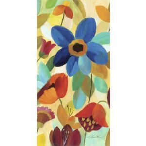 Tablou inramat Flori multicolore 23X49 cm