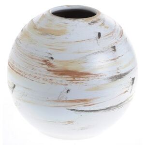 Vaza alba din ceramica tip bol