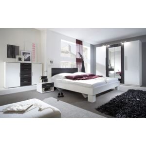 Comodă Typ 26 Versiunea color: Alb + Nuc Negru