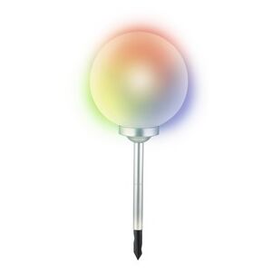 Lampa solara sfera cu LED RGB Ø200 mm, culori interschimbabile