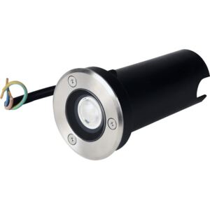 Spot incastrabil cu LED integrat Mon 1W 68 lumeni Ø67 mm, pentru exterior IP67, negru/gri