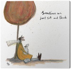 Sam Toft - Sometimes we Just Sit and Think Tablou Canvas, (30 x 30 cm)