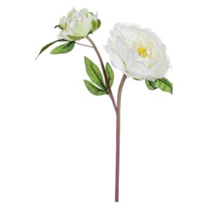Floare artificiala Peonia alba 43 cm