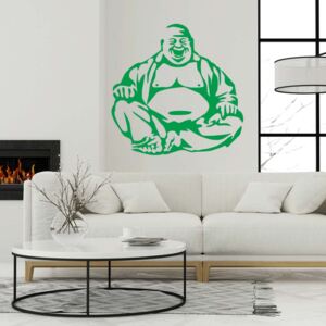 GLIX Cheerful Buddha - autocolant de perete Verde deschis 75 x 75 cm