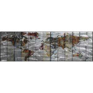 Tablou pictat manual Earth 40x120 cm