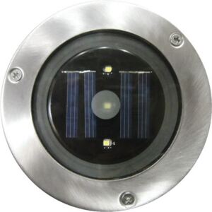 Spot solar incastrabil cu LED Carlo 3x0,2W Ø120 mm, pentru exterior IP65, otel inoxidabil