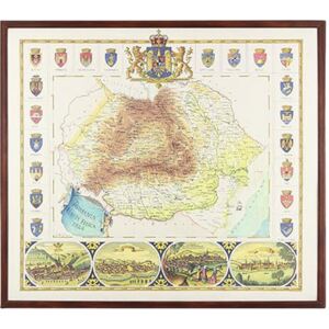 Harta inramata Romania Mare 3 45,5x52 cm