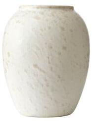 Vază din gresie ceramică Bitz, înălțime 12,5 cm, alb - crem