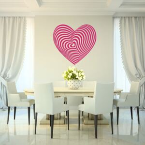 GLIX Hypno heart - autocolant de perete Roz 100 x 95 cm