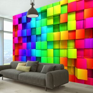 Fototapet - Colourful Cubes 200x140 cm