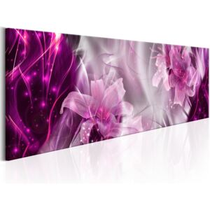 Tablou pe pânză - Purple Flames 150x50 cm
