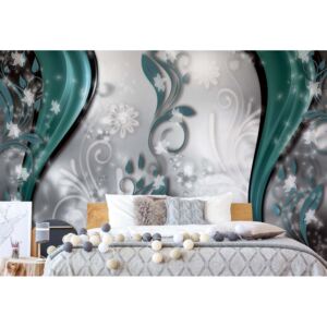 Fototapet GLIX - Luxury Floral Green + adeziv GRATUIT Papírová tapeta - 254x184 cm