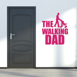 GLIX The walking dad - autocolant de perete Roz 80x100 cm