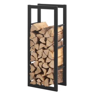 Stove Suport lemne pentru sobe si seminee AAFR-6601, 40 x 100 x 25 cm, otel, negru - P57591466