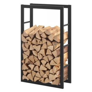 Stove Suport lemne pentru sobe si seminee AAFR-6602, 60 x 100 x 25 cm, otel, negru - P57591467