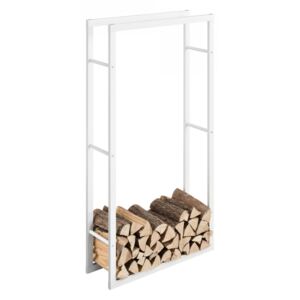 Suport lemne foc Kasan 10, 80 x 150 x 25 cm, otel, alb - P71406195