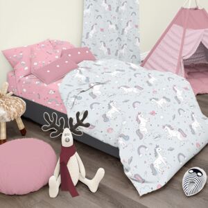 Lenjerie de pat Unicorn pentru copii multicolor
