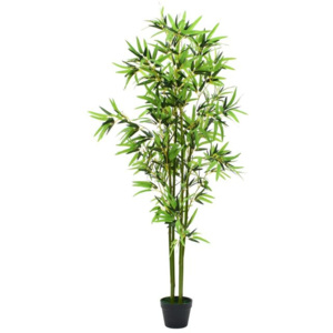 Plantă bambus artificial cu ghiveci 175 cm, verde