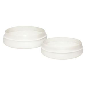 Set boluri albe din ceramica 28x9 si 32x10 cm Hubsch