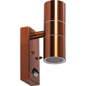 Aplica sus/jos Antal GU10 max. 2x35W, senzor de miscare, pentru exterior IP65, nuanta cupru