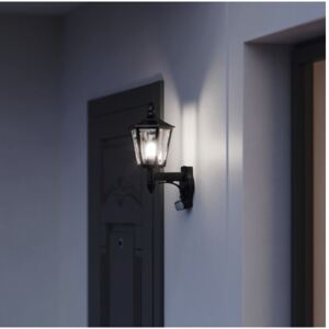Aplica felinar in sus Steinel L15 E27 max. 1x60W, senzor de miscare, pentru exterior IP44, negru