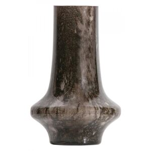 Vaza maro/neagra din sticla 30 cm Mid Century