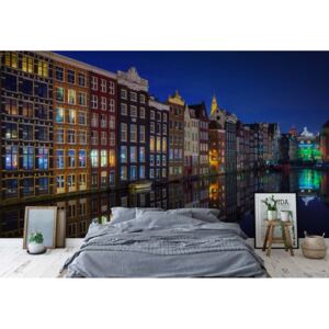 Fototapet GLIX - Amsterdam At Night + adeziv GRATUIT Tapet nețesute - 104x70 cm