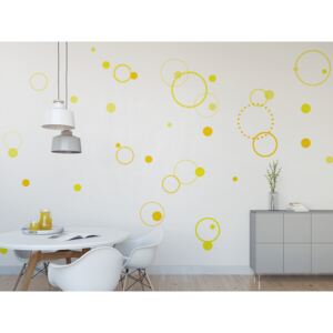 GLIX Circles - autocolant de perete Galben 3 x 30 x 55 cm