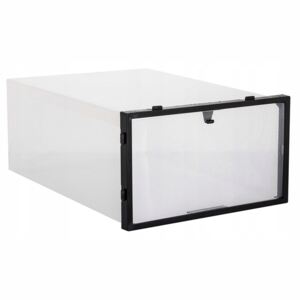 Organizator cutie pentru depozitare incaltaminte, transparent, 34x23x13.5 cm
