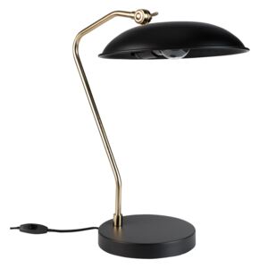 Lampa de birou din metal negru si detalii aurii Liam Black
