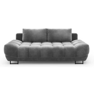 Canapea extensibilă cu înveliș de catifea cu 3 locuri Windsor & Co Sofas Cirrus, gri