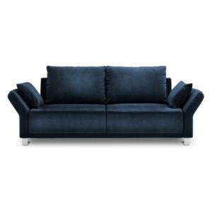 Canapea extensibilă cu înveliș de catifea cu 3 locuri Windsor & Co Sofas Pyxis, albastru