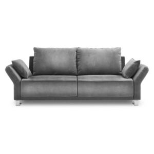 Canapea extensibilă cu înveliș de catifea cu 3 locuri Windsor & Co Sofas Pyxis, gri