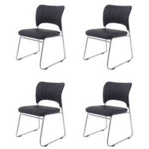 Set 4 scaune bucatarie , S-12, culoare Negru
